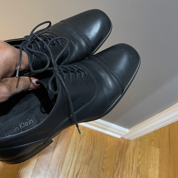 Calvin Klein Carlton lace-up dress shoes Blk Sz 9M - Picture 8 of 16